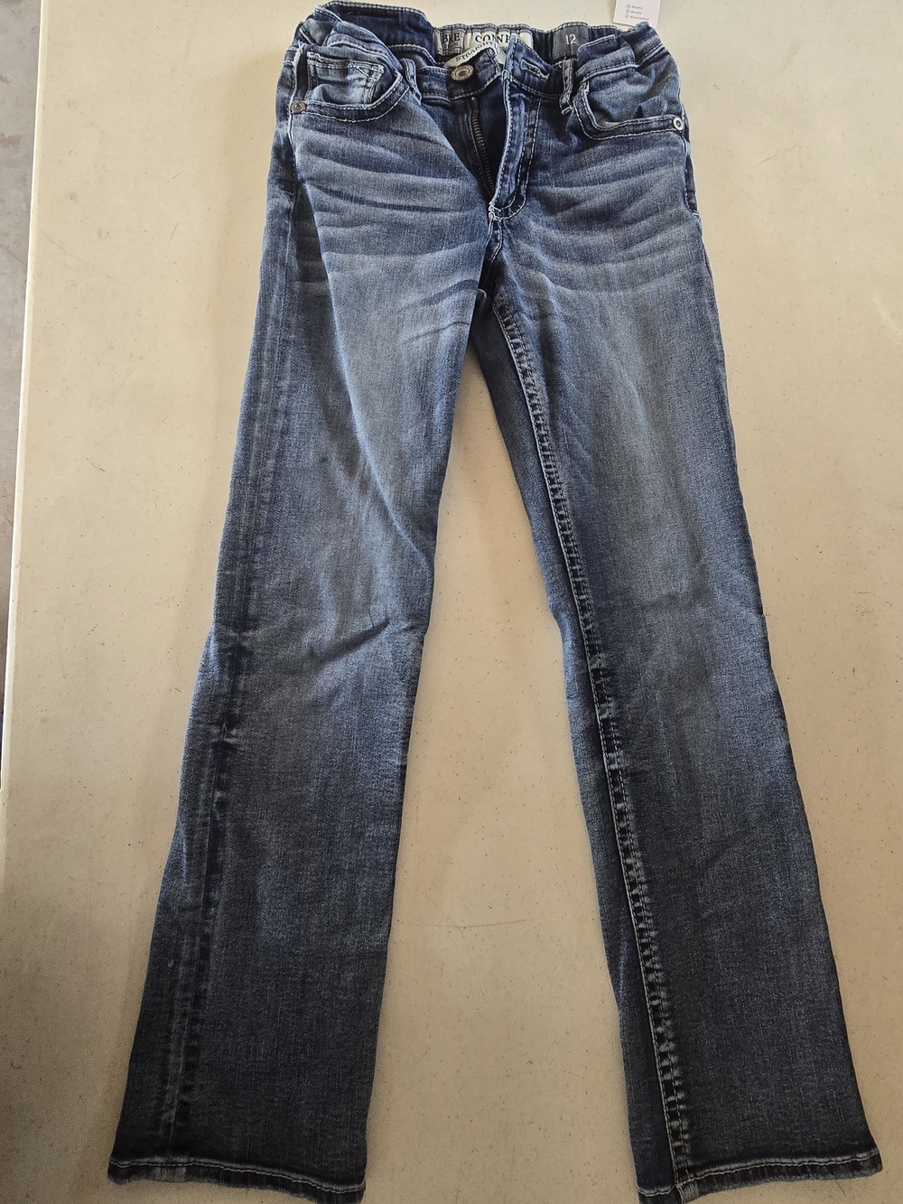 BKE Kids Dark Blue Faded Straight Jeans
